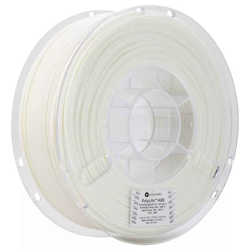 Polymaker ABS Filament 1.75mm, valge, 1kg