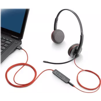 Poly Blackwire C3220 USB-C kõrvaklapid - 3200 seeria - kõrva peal - juhtmega - USB-C - müra isoleeriv - must (209749-104)