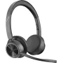 Poly Voyager 4320 UC juhtmevaba Bluetooth-kõrvaklapp BT700 USB-C-adapteriga, kõrvapealne, kahe mikrofoni mürasummutus, 24h kõneaeg, must