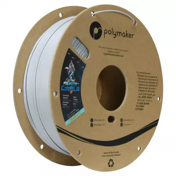 Polymaker CosPLA Version A PLA filament 1.75mm valge 1kg – lihtne lihvida ja värvida