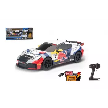 Porsche 718 Cayman GT4 1:24 mõõtkavas 2.4 GHz raadio teel juhitav auto - kollane