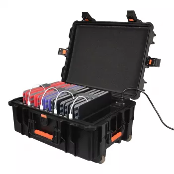PORT Charging Suitcase 12 Bay – Turvaline mobiilne laadimis- ja sünkroonimisjaam tahvelarvutitele ja nutitelefonidele