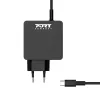 Port Connect Type C 45W universaalne sülearvuti adapter – USB-C PD 3.0, 5V-20V, must
