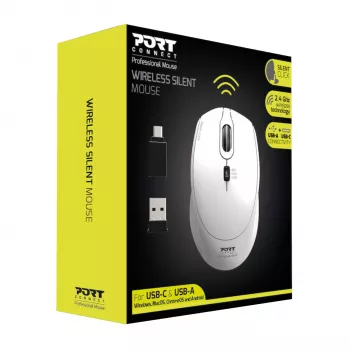 Port Designs Port Connect Silent 1600DPI 3 nupuga juhtmevaba hiir - valge