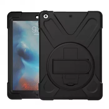 Port Designs Pro Shock 360 vastupidav kaitsev ja pöörlev ümbris Samsung Galaxy Tab A9+ jaoks - must