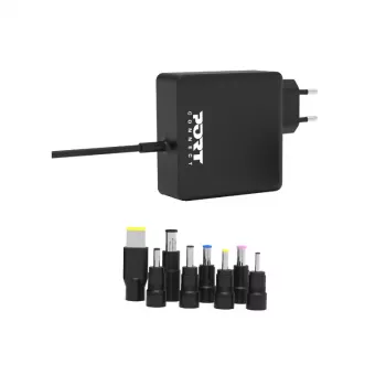 PORT universaalne sülearvuti toiteadapter 65W 8 otsikuga - must