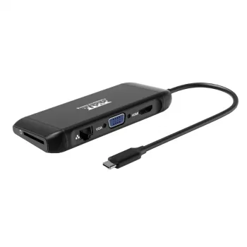 PORT USB-C Docking Station 11-in-1 Hub 4K HDMI, VGA, Gigabit Ethernet, 100W PD, USB 3.1, SD/MicroSD, Audio - Must