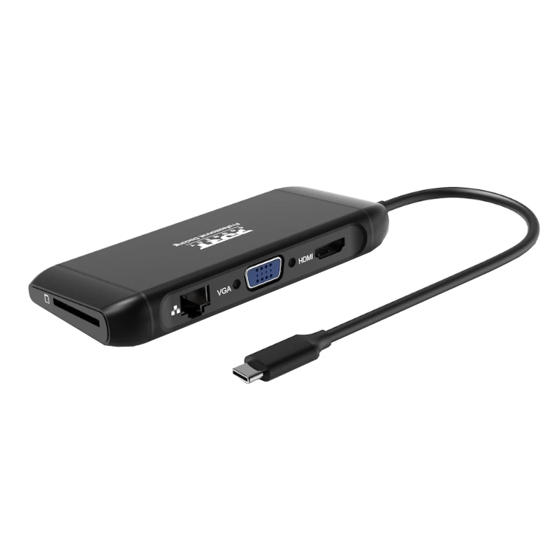 PORT USB-C Docking Station 11-in-1 Hub 4K HDMI, VGA, Gigabit Ethernet, 100W PD, USB 3.1, SD/MicroSD, Audio - Must