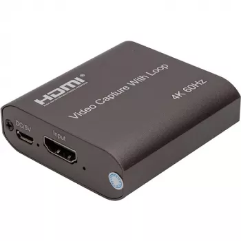 POWER PLANT, LLC 4K HDMI Video Capture Device with Loop-Out, USB 3.0, Ultra-Low Latency