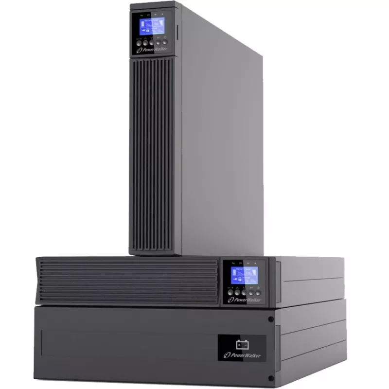 PowerWalker VFI 6000 ICR IoT 6000VA Online topeltmuundusega Rack/Torn UPS, 3U, 5400W, IoT jälgimine