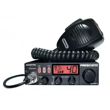 President Martin ASC CB raadiosaatja-vastuvõtja AM/FM 12/24V