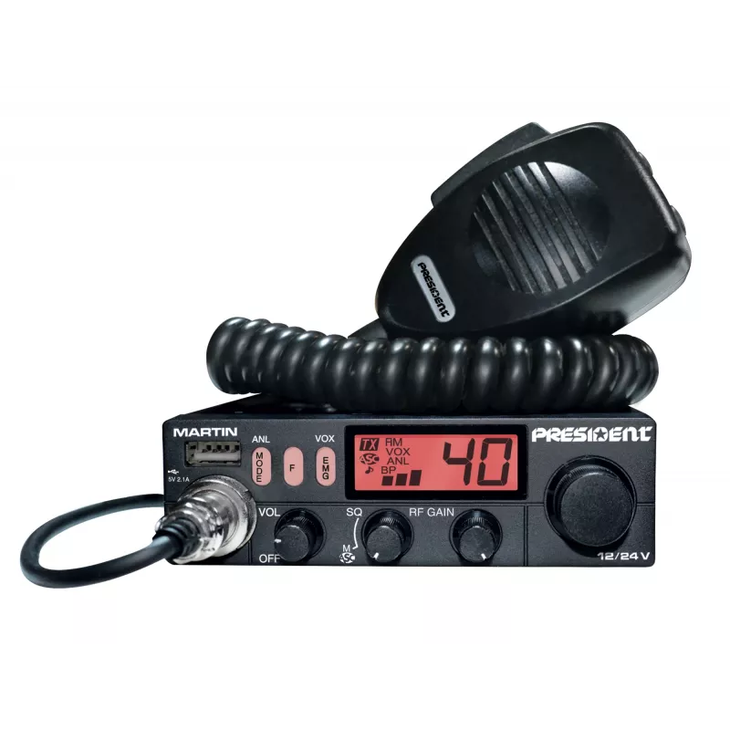 President Martin ASC CB raadiosaatja-vastuvõtja AM/FM 12/24V
