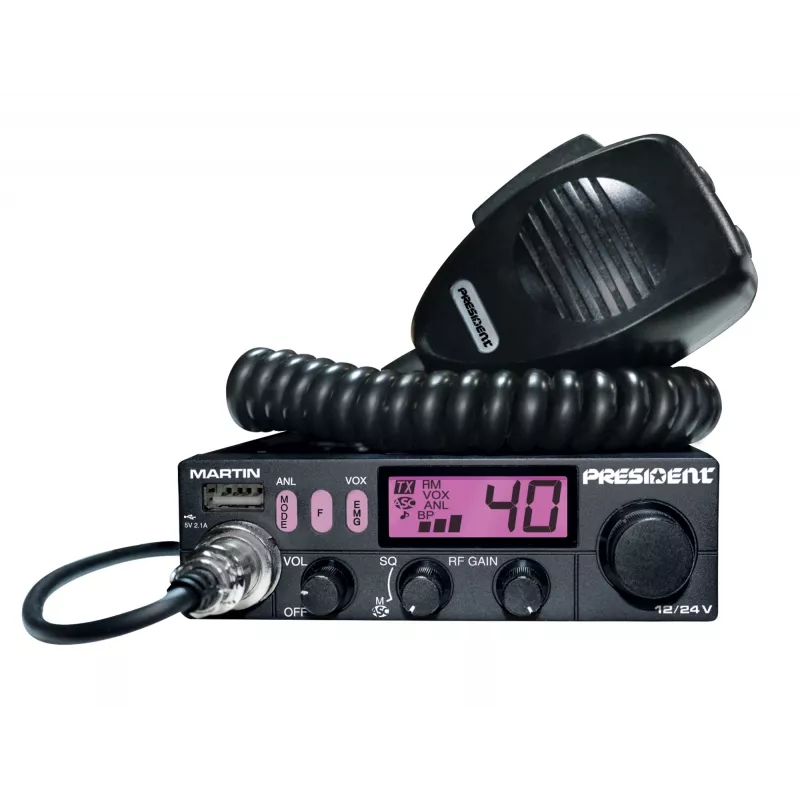 President Martin ASC CB raadiosaatja-vastuvõtja AM/FM 12/24V