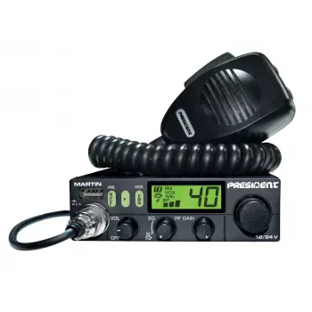 President Martin ASC CB raadiosaatja-vastuvõtja AM/FM 12/24V