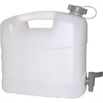 PRESSOL 20 L HDPE kanister koos tühjenduskraaniga, valge, toiduohutu 21167