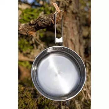 Primus Cookset Campfire Pot Set L - 2-osaline roostevabast terasest matkakeedukomplekt kurnikattega, kogumaht 4,8 L