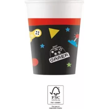 Procos Gaming Party paberkruusid 200 ml, 8-pakk (93771)