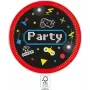 PROCOS Gaming Party pabertaldrikud 23cm 8-pakk (93769)