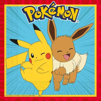 Procos Pokemon 2-kihilised pabersalvrätid 20 pakis, 33 x 33 cm, mitmevärvilised 98393