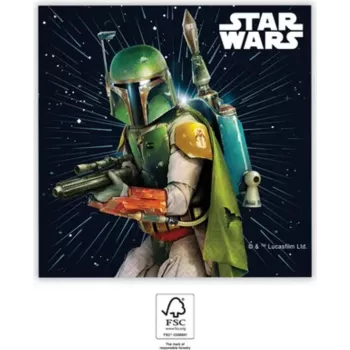 Procos Star Wars 2-kihilised pabersalvrätid 20 pakk 33x33cm 93881