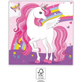 Procos Unicorn Rainbow kahekihilised pabersalvrätid 20-pakend (93760)