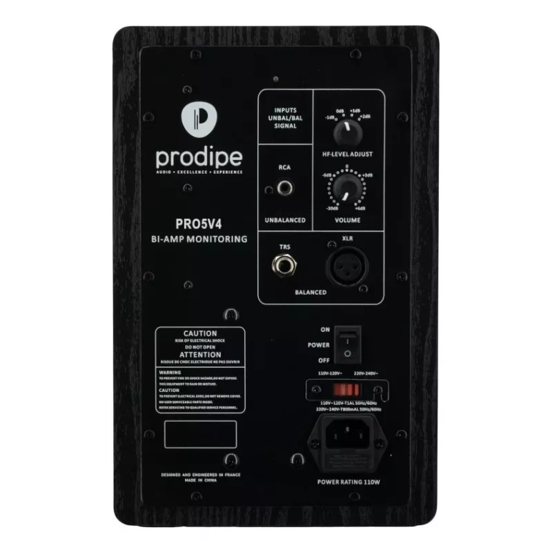 Prodipe Pro 5 V4 aktiivne stuudiomonitor (üksik) - 5.25 tolli bassikõlar, 75W bi-võimendusega, XLR/TRS/RCA