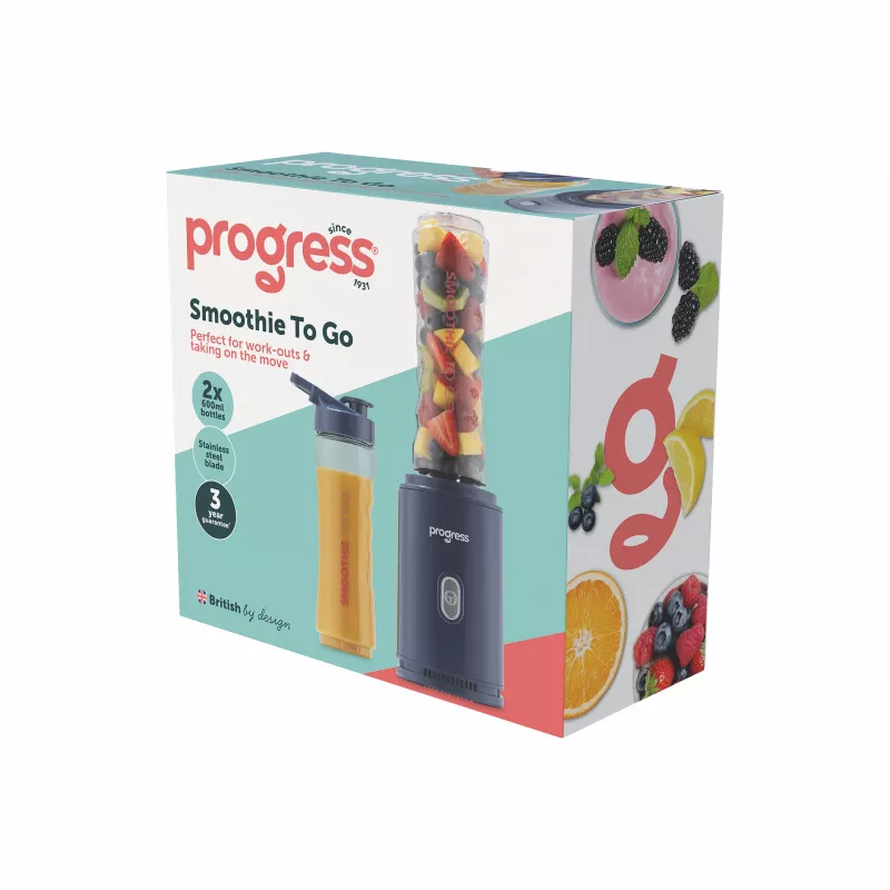 Progress EK6693PVDE Smoothie To Go Personal Blender 300 W Must/Roostevaba teras
