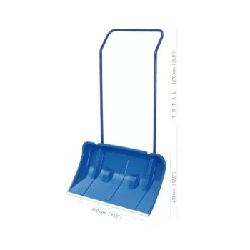 PROSPERPLAST PP. Topel-labidas Arctic Blue 80cm lumelabidas terasest käepidemega