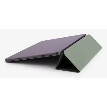 Kaitsev ümbris iPad Air 13 (2024/2025) jaoks - söemust veegan-nahast kaanega ümbris koos alusega, magnetkinnitusega, Apple Pencil toe ja sõjaväelise tasemega kukkumiskaitsega