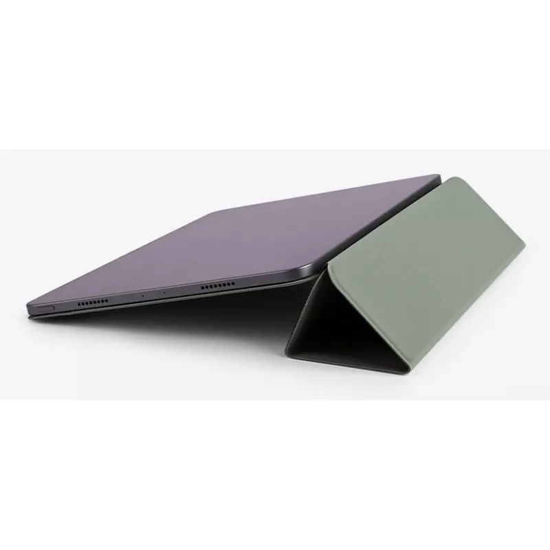 Kaitsev ümbris iPad Air 13 (2024/2025) jaoks - söemust veegan-nahast kaanega ümbris koos alusega, magnetkinnitusega, Apple Pencil toe ja sõjaväelise tasemega kukkumiskaitsega