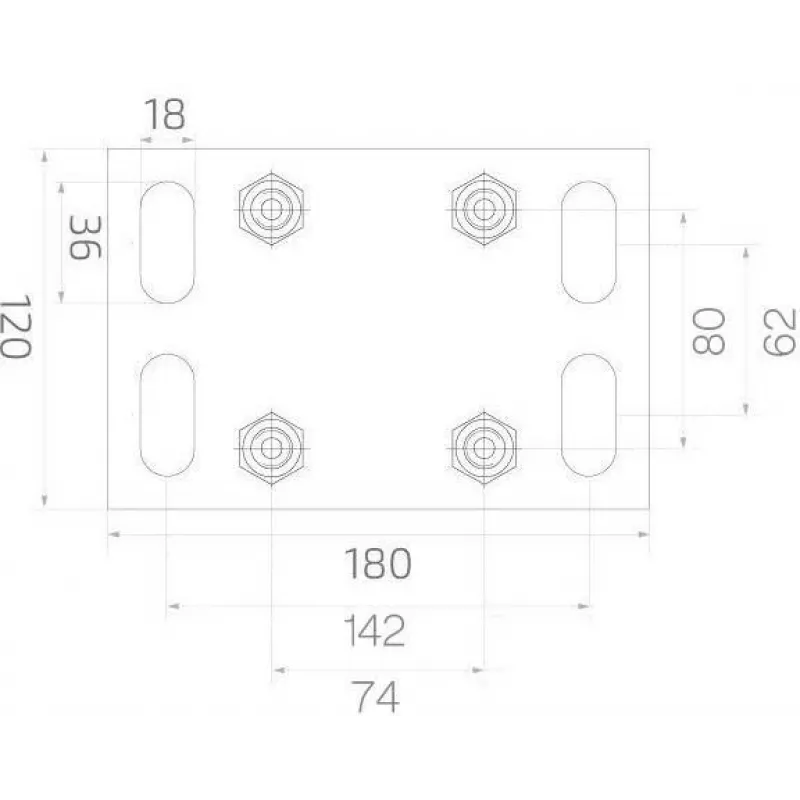 PSG 60.00P.80.19 Konsoolvärava kärude komplekt 80x80x5 mm siinile, kandevõime 400 kg, 2 kärgu, kummaski 5 terasrulli, tsingitud teras