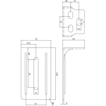 PSG 60.014.9005 tugiklambr sissesõiduhoidikule, süsimust RAL 9005