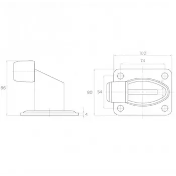 PSG 60.038.9005 värava põrkepiirik, must RAL 9005, kumm, 60 mm läbimõõt, 38 mm kõrgus