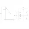 PSG 60.039.9005 Värava põrkepiirik, EPDM-kumm, must RAL 9005, 2-auguga poltühendus, 70 mm augu samm, 11 mm augud, -30°C kuni +80°C