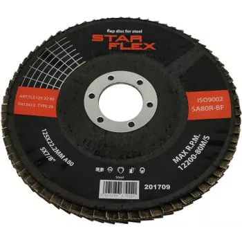 PSG Star Flex STAL T29 125-22 lamellketas, tera 80, tsirkooniumoksiid, kooniline, 22,23 mm ava, terasele ja roostevabale terasele
