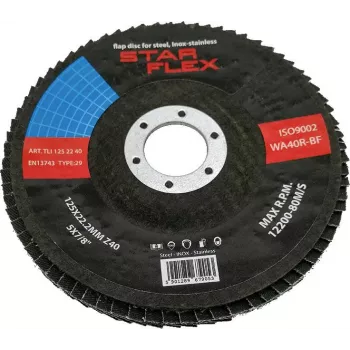 PSG Star Flex T29 125-22 Grit 40 INOX lamellketas TLI1252240