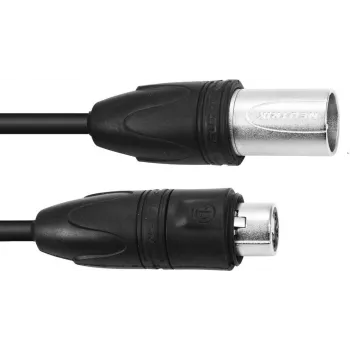 PSSO DMX-kaabel IP65 3-pin XLR isane emasele 20m must 30227843
