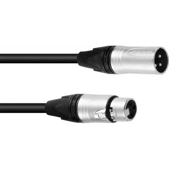 PSSO DMX-kaabel XLR 3-pin 20m must Neutriku pistikutega 30227818