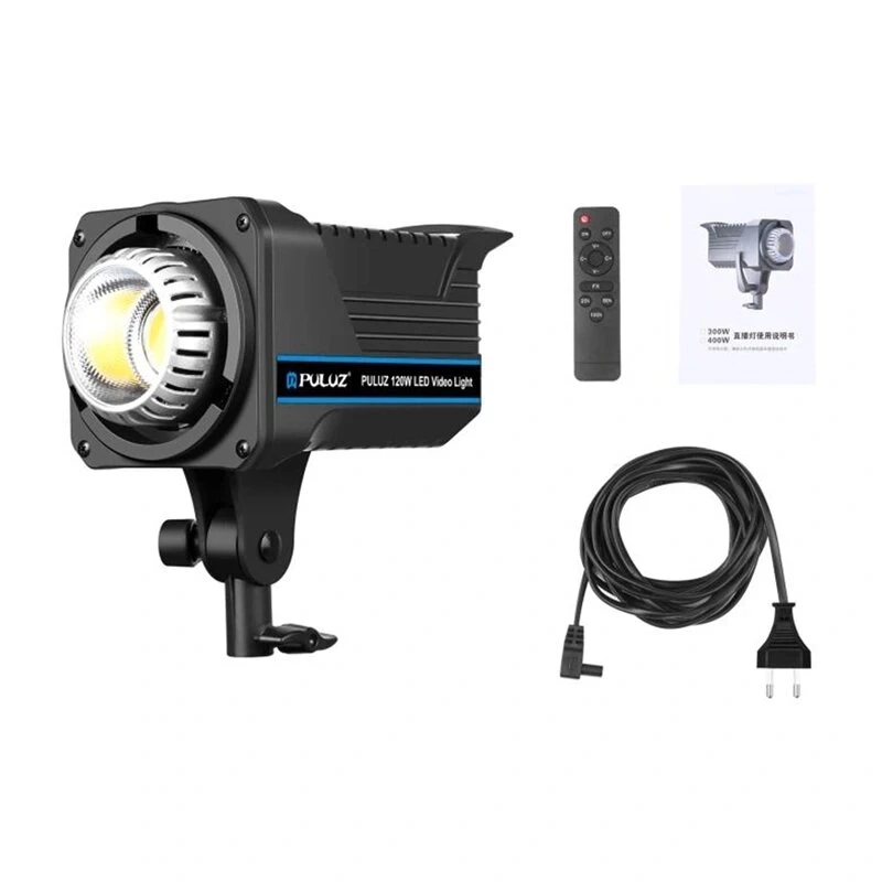 Puluz 120 W LED-stuudiovalgusti värvitemperatuuri reguleerimise ja kaugjuhtimispuldiga