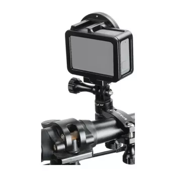 Puluz Aluminum Handlebar Mount with 360-Degree Rotation for Action Cameras (Black)
