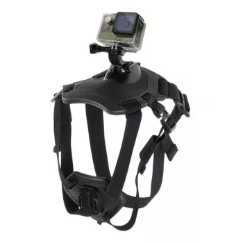 PULUZ Dog Chest Strap for Action Cameras (GoPro, Insta360, DJI Action) - Black