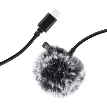 PULUZ Jack Tie Microphone with Clip PU425 1.5m USB-C