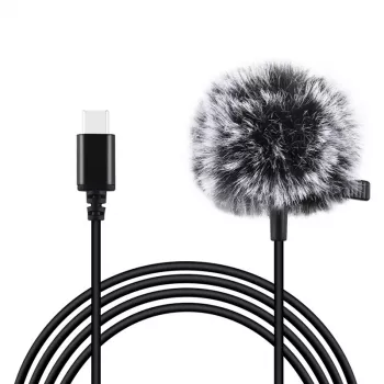 PULUZ Jack Tie Microphone with Clip PU425 1.5m USB-C