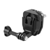 PULUZ Mootorratta tuuleklaasi klamber sportkaameratele (DJI Osmo Action 4, GoPro Hero 12, Insta360 Ace Pro / X4) - Must