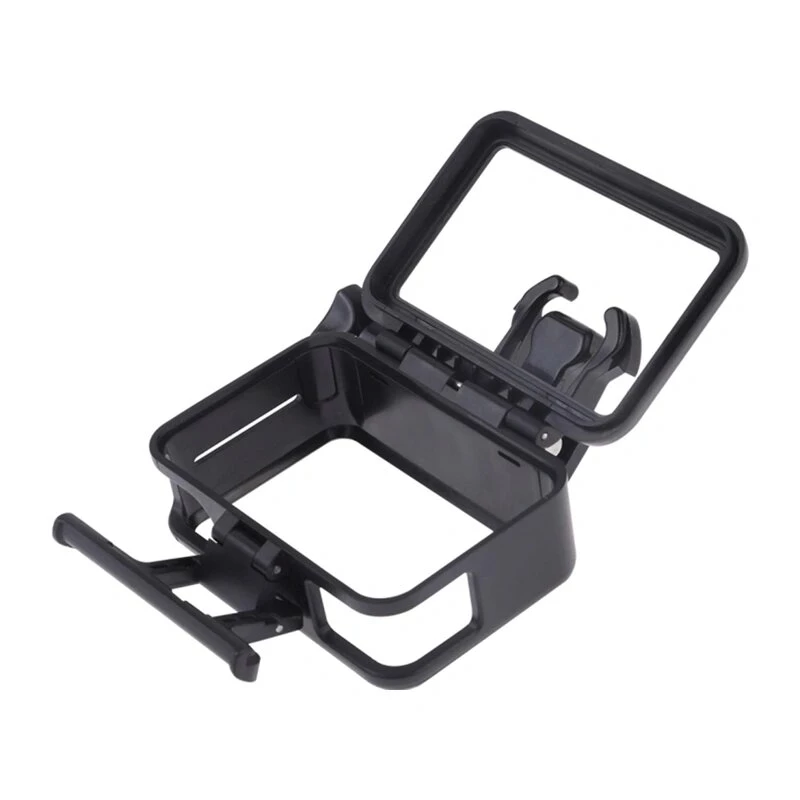 Puluz kaitsekest DJI Osmo Action jaoks - must PC-raam küljepingi kinnitusega, kiirvabastuslukuga
