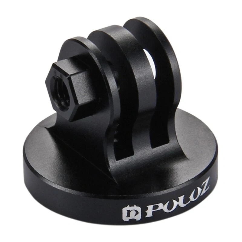 PULUZ PU145B CNC alumiiniumisulamist action-kaamera kinnitusadapter 1/4 tolli statiivikeermega, must