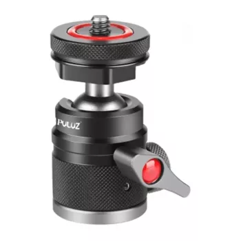 PULUZ PU3075B Alumiiniumisulamist kuulpea külmkinnitusalusega (must)