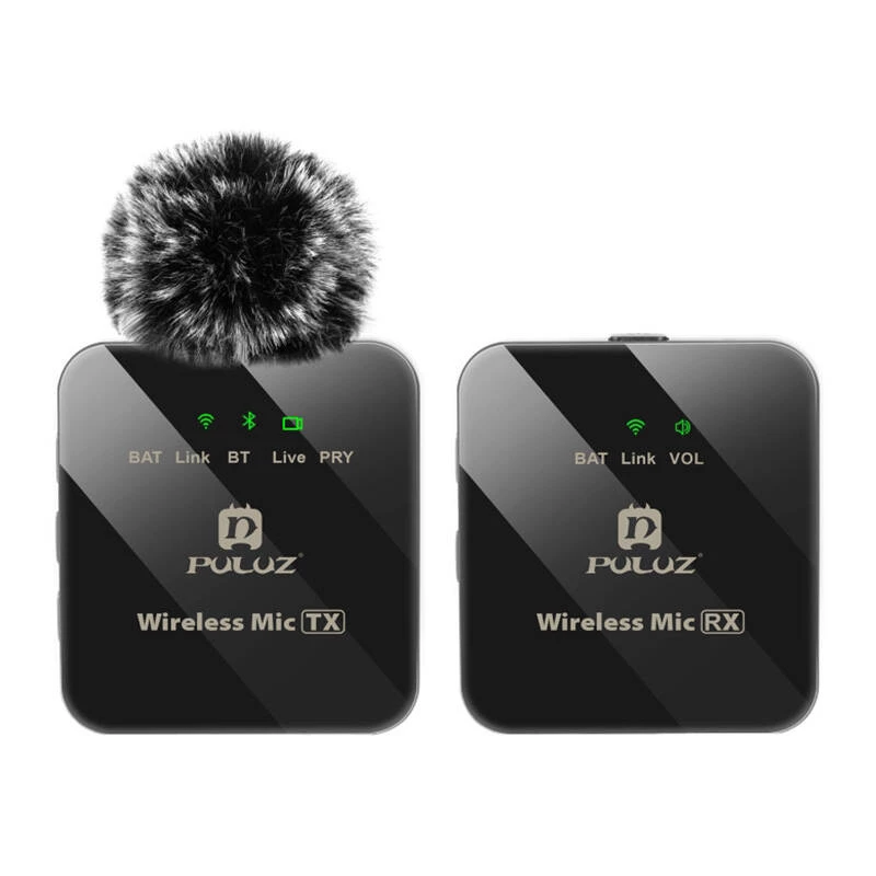 PULUZ PU3153B traadita riivmikrofon 1 TX + 1 RX, 2.4GHz, USB-C, omnidirektsionaalne kondensaatormikrofon, mürasummutus, plug-and-play Androidile ja PC-le