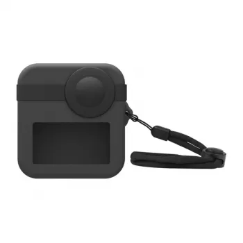 PULUZ PU454B silikoonümbris GoPro Maxile koos objektiivikatte ja randmepaelaga, must
