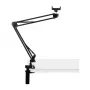 PULUZ PU650B Live Streaming Mount koos telefoni hoidikuga (Must) – Lauaalus 16 cm LED-rõngavalgustiga
